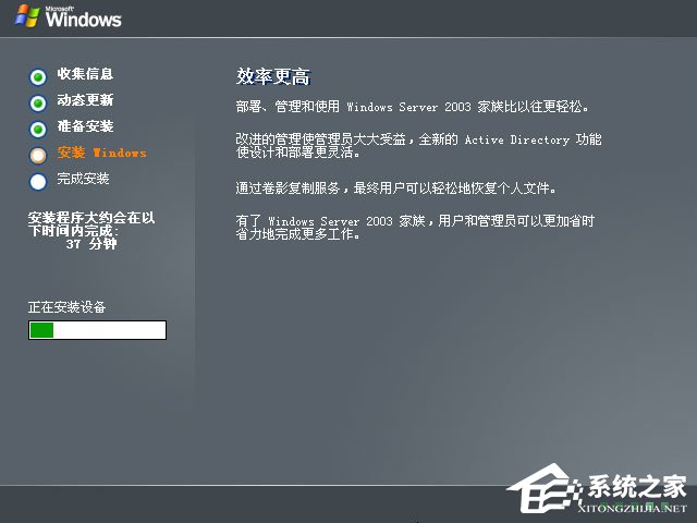 U盘安装原版Windows server 2003教程