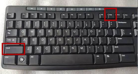 鼠标失灵可以用键盘打开右键菜单栏