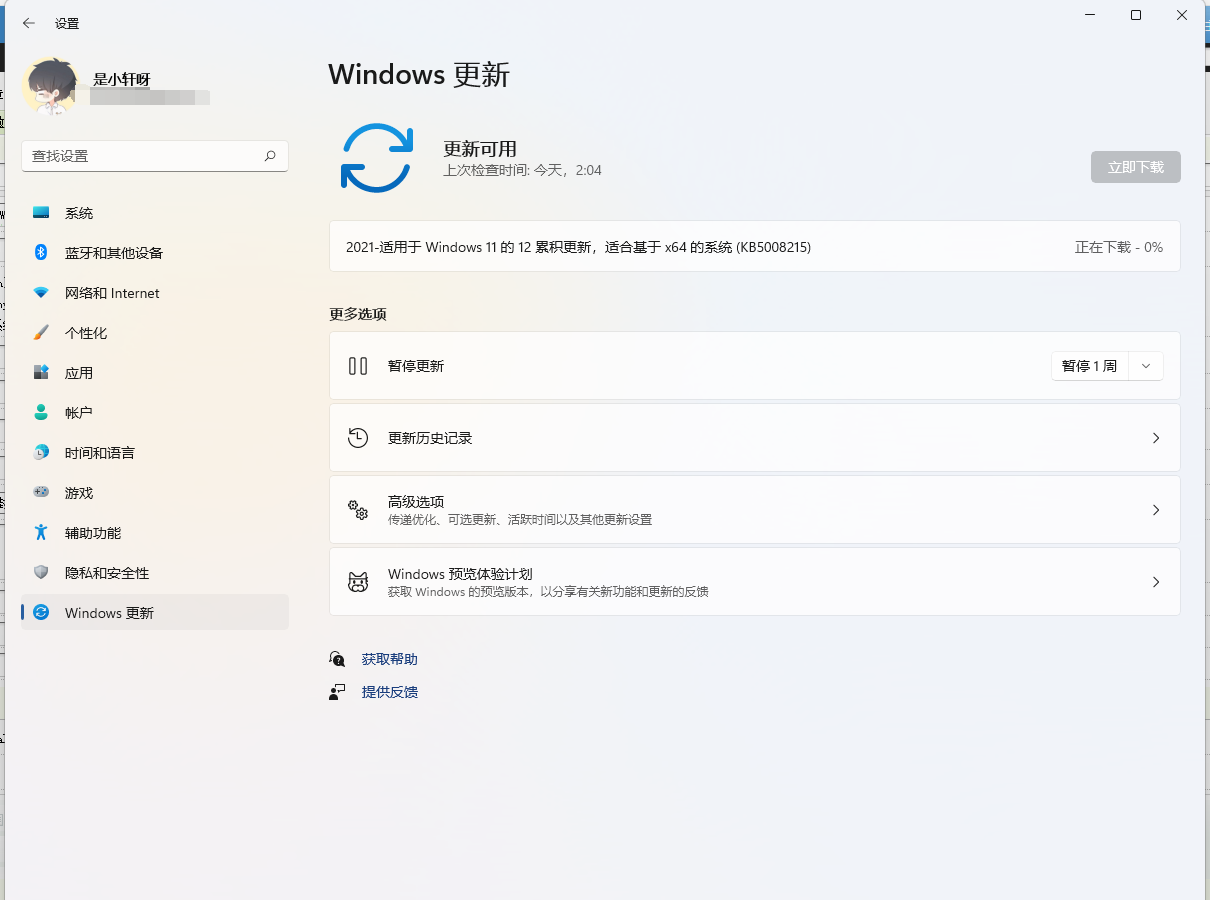 Win11 KB5008215(22000.376)