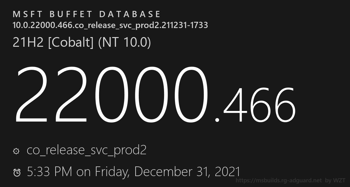 微软Win11最新KB5008353（22000.466）