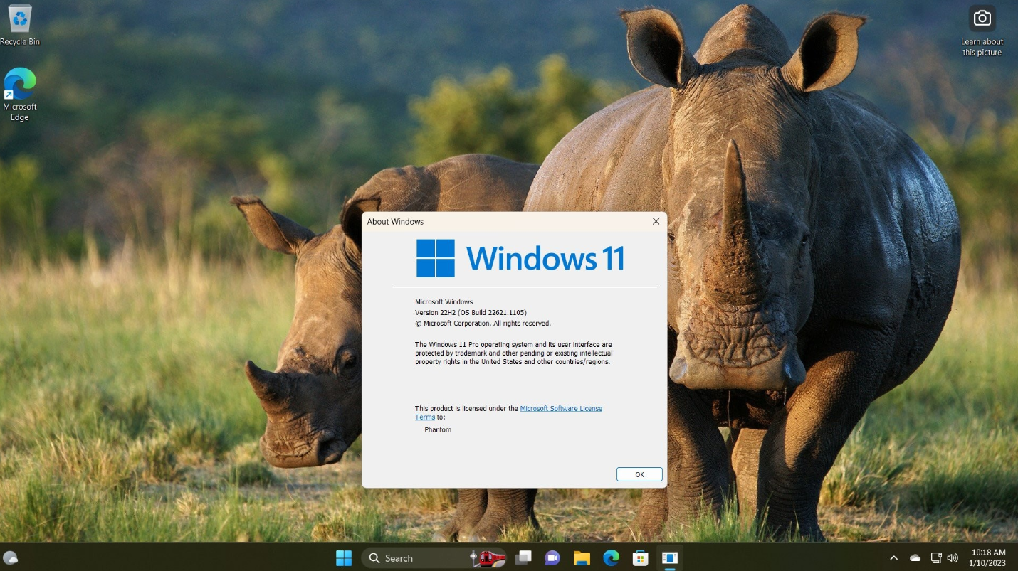 微软 Win11 正式版 Build 22621.1105 