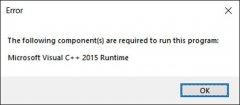Win10电脑运行程序缺少Microsoft Visual C++ 2015 Runtime怎么办？