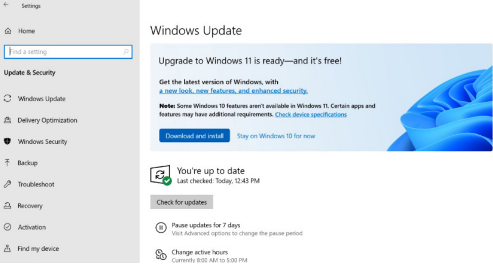 Win10预览版用户可选择升级Win11或者继续接收21H2更新