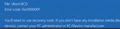Win10蓝屏winload.efi 0xc000000f如何修复？