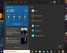 微软正在测试Win10搜索中的新式天气板块