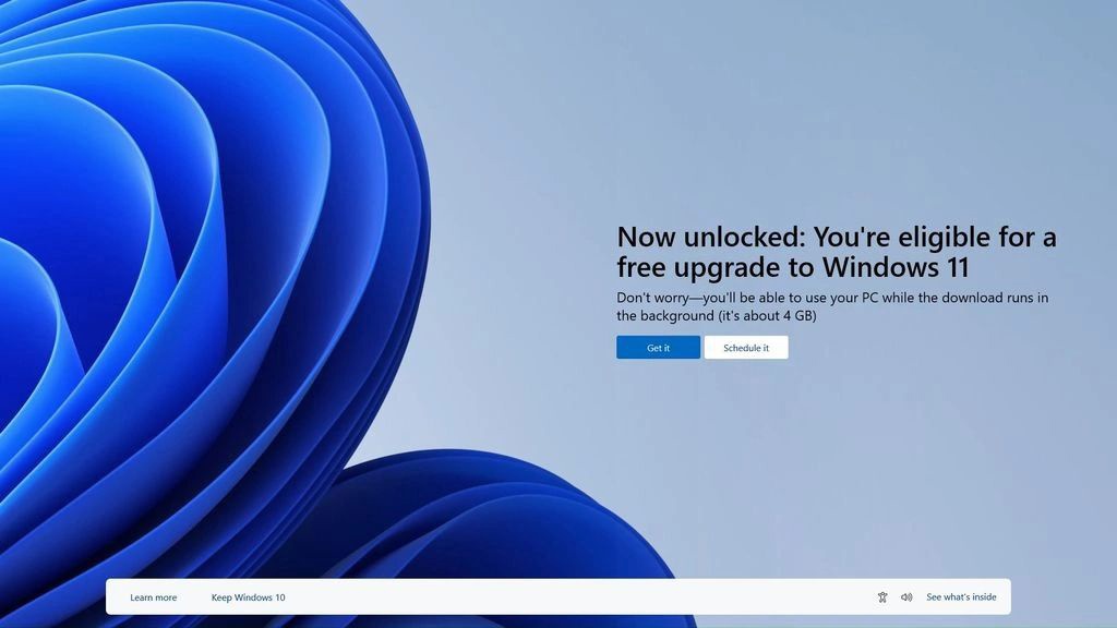 已修复！微软向不符合要求的 Win10 设备推荐升级 Win11
